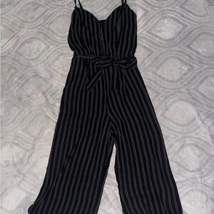 Black Striped Jumpsuit